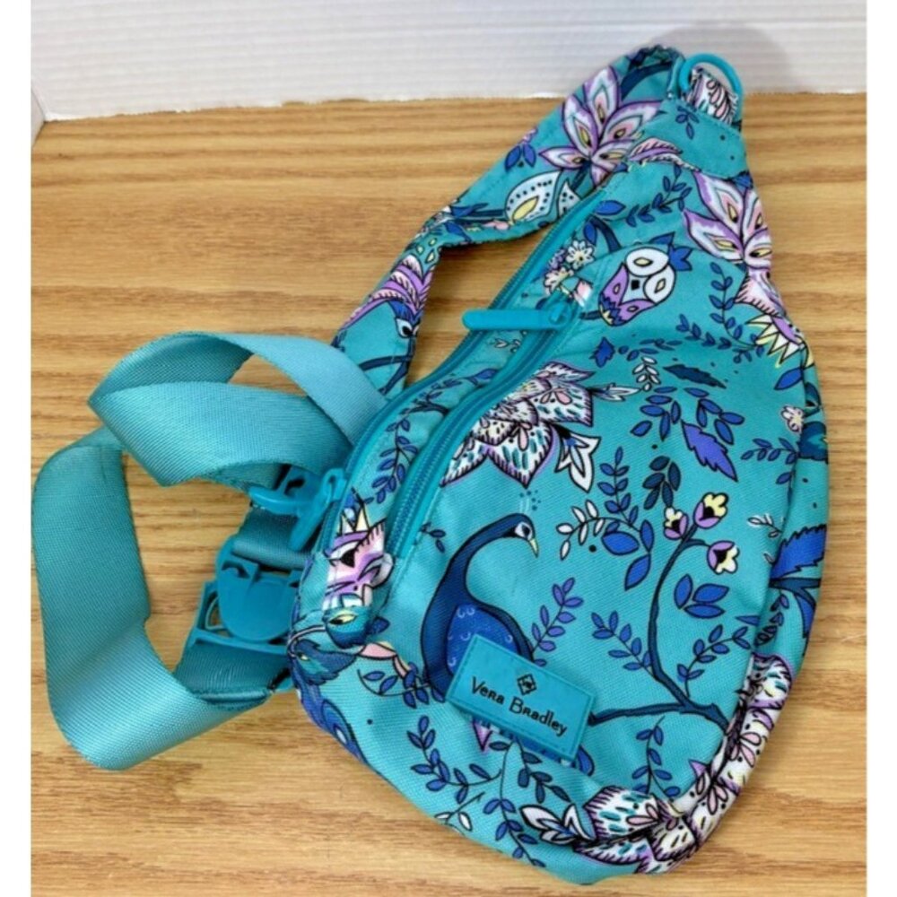 Vera Bradley Essential COMPACT Sling Bag Backpack ~ PEACOCK GARDEN